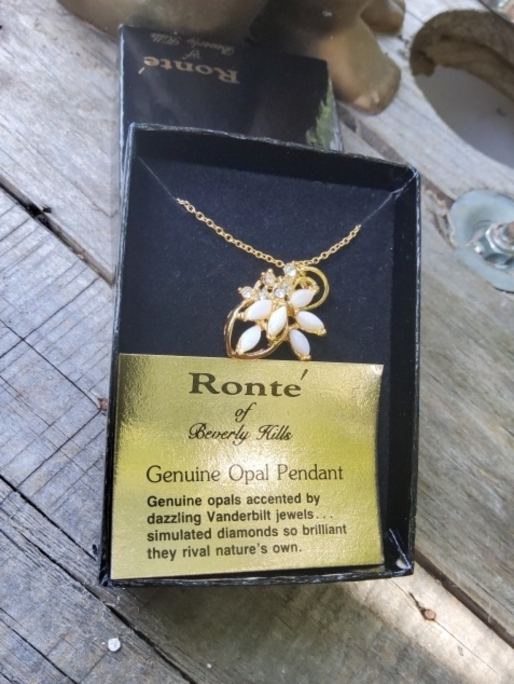 Ronte Beverly Hills Opal/ Rhinestone Necklace
